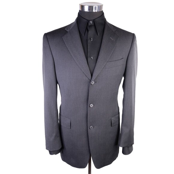 Daniel Cremieux 2-Pcs Suit Striped Gray Blazer Coat 38R Dress Pants 34X30 EUC - Picture 2 of 16